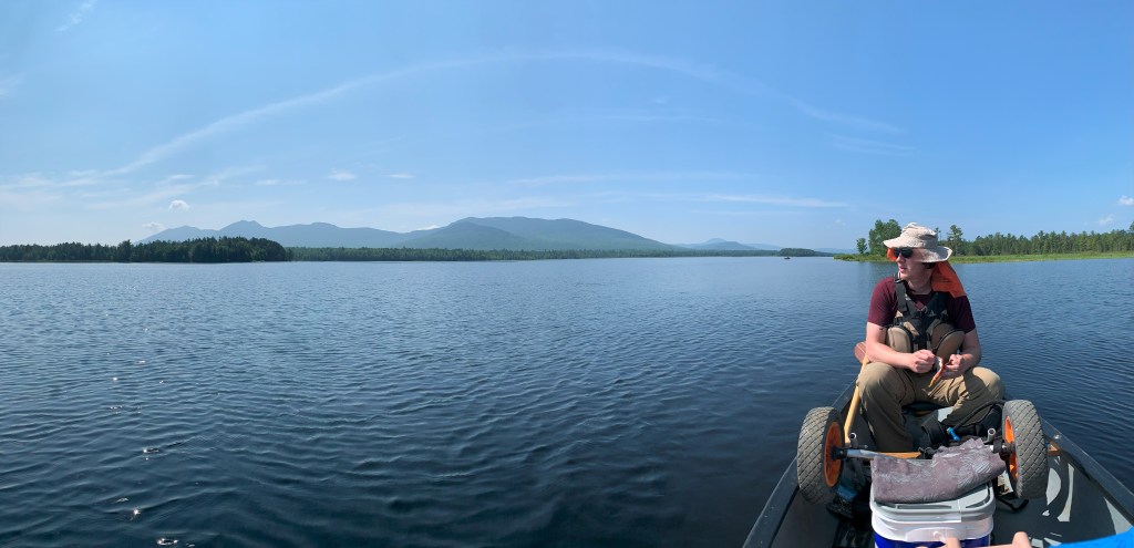 Panoroma of lake and Mount Bigelow