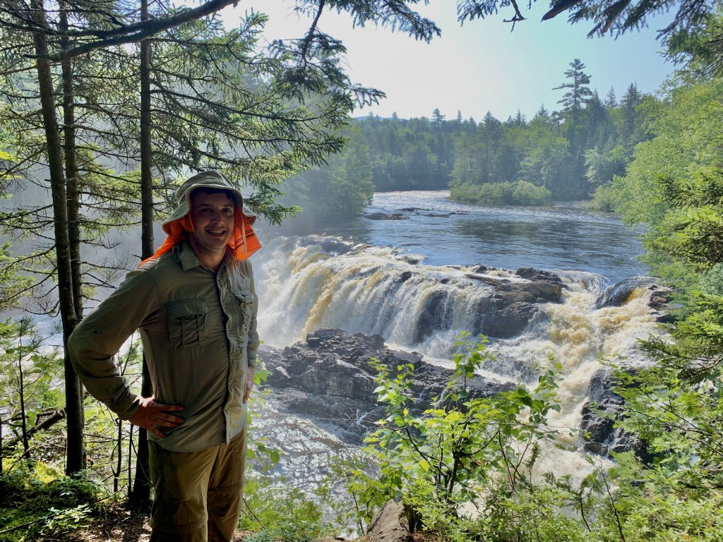 Goofy picture of me in front of Grand Falls